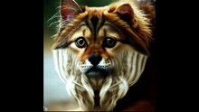 AI動画 猫と犬の融合　　ai video fusion of cat and dog