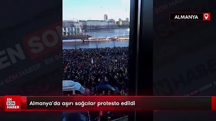 Almanya'da aşırı sağcılar protesto edildi