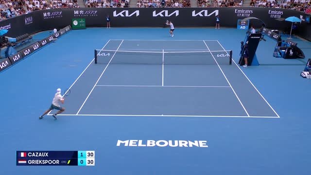 Open d'Australie - Le rêve continue pour Cazaux qualifié pour les 8èmes !