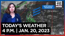 Today's Weather, 4 P.M. | Jan. 20, 2024
