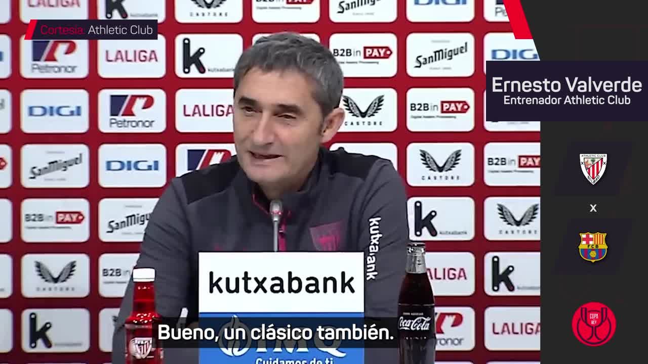 Valverde, sobre la eliminatoria de Copa contra el Barcelona: "No vamos a decir que hemos tenido suerte"