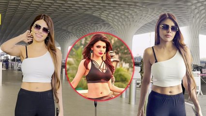Sherlyn Chopra's Sizzling White & Black Bold Look At The Airport