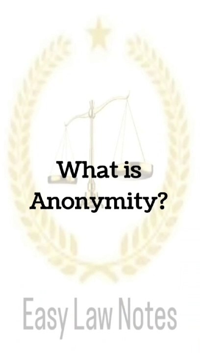 Anonymity