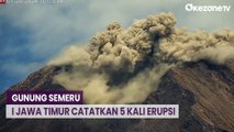 Gunung Semeru di Lumajang, Jawa Timur Catatkan 5 Kali Erupsi