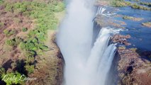 Victoria falls Zimbabwe Aerial view 4k