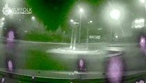 Drink-driver mounts kerb and crashes into barrier before driving wrong way on roundabout