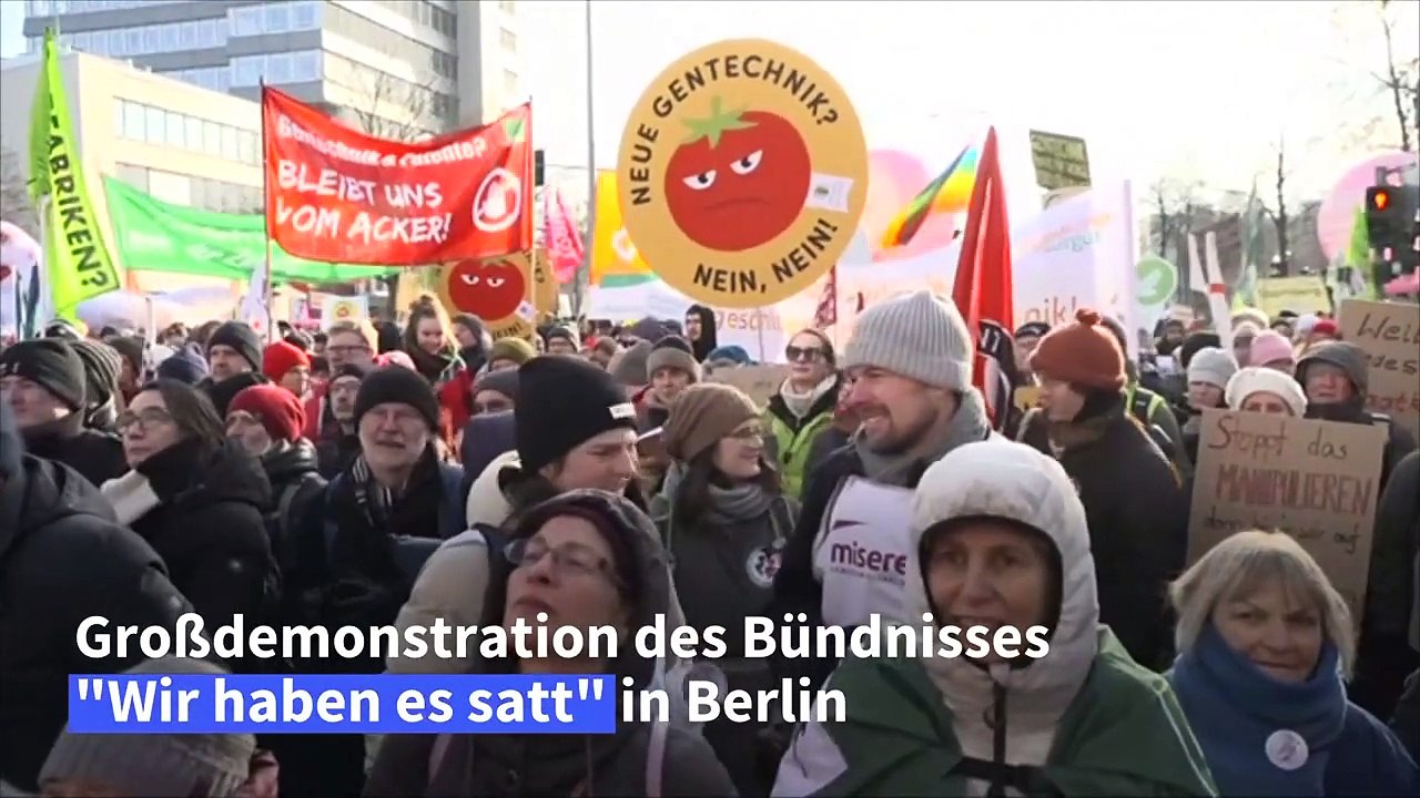 'Wir haben es satt': Demo für umweltverträgliche Landwirtschaft in Berlin