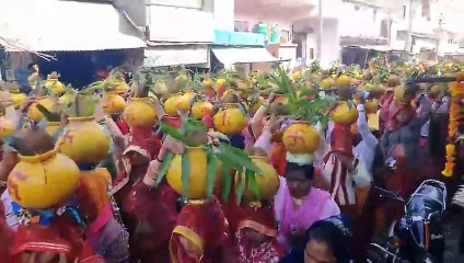 भगवान राम की झांकी संग निकाली कलशयात्रा...देखें वीडियो