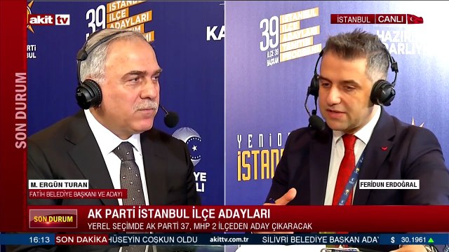 Fatih Belediye Başkan ve Adayı M. Ergün Turan hedeflerini anlattı