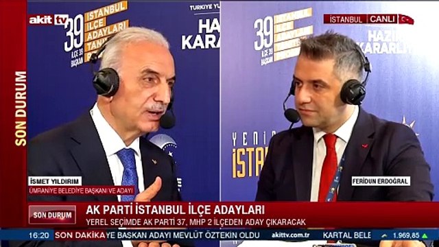 Ümraniye Belediye Başkanı ve Adayı İsmet Yıldırım hedeflerini anlattı
