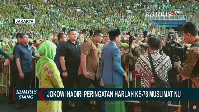 Momen Ibu-Ibu Jawab Pertanyaan Presiden Jokowi dengan Semangat di Harlah Ke-78 Muslimat NU