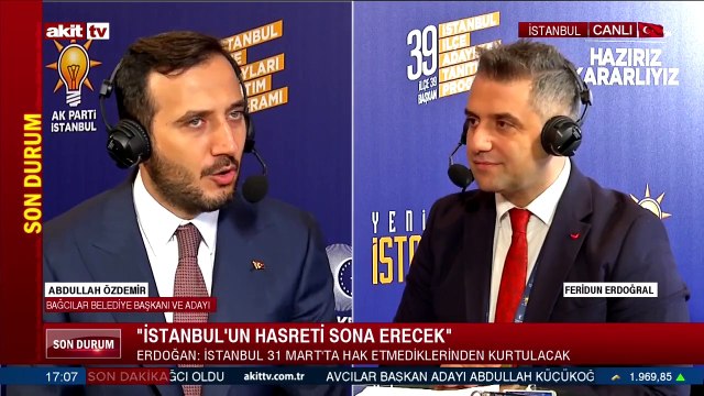 Bağcılar Belediye Başkan ve Adayı Abdullah Özdemir hedeflerini anlattı