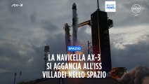 Spazio: la navicella Ax-3 si aggancia all'Iss, il colonnello italiano Villadei pilota della missione