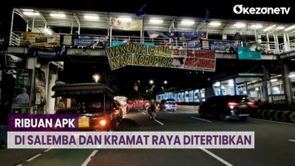 Ribuan APK di Jalan Salemba dan Kramat Raya Ditertibkan Petugas Gabungan