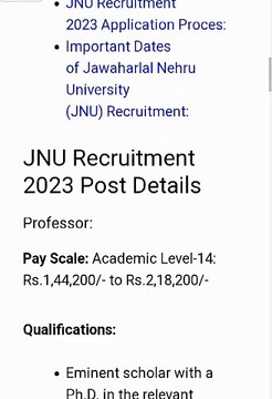 JNU Recruitment 2023 – Apply Now for Various Teaching Posts