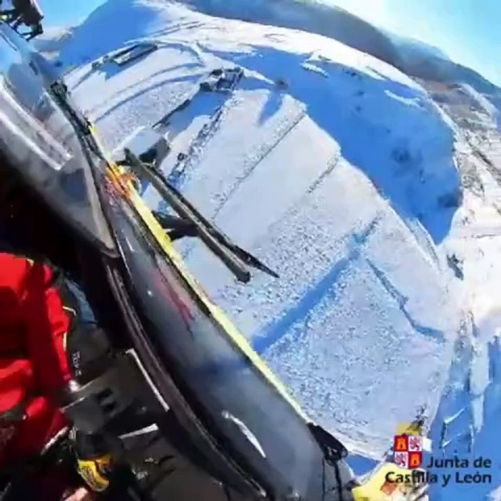 Rescate en helicóptero en Beratón
