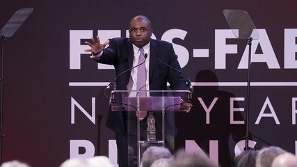 Moment David Lammy dashes off stage as speech interrupted by pro-Palestine activists