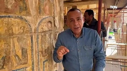 الانتهاء من 95% من مشروع ترميم صالة الأعمدة الكبري بمعابد الكرنك بالأقصر