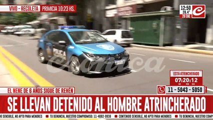 Así se llevaban detenido al atrincherado de Recoleta