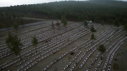 Cemetery for victims of the devastating earthquake, one year on