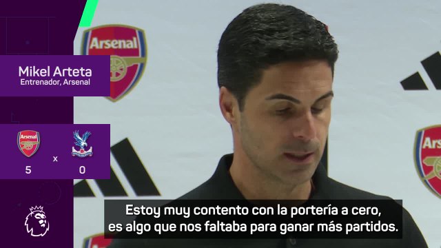Arteta: Estoy contento con la portería a cero, nos faltaba para ganar más partidos