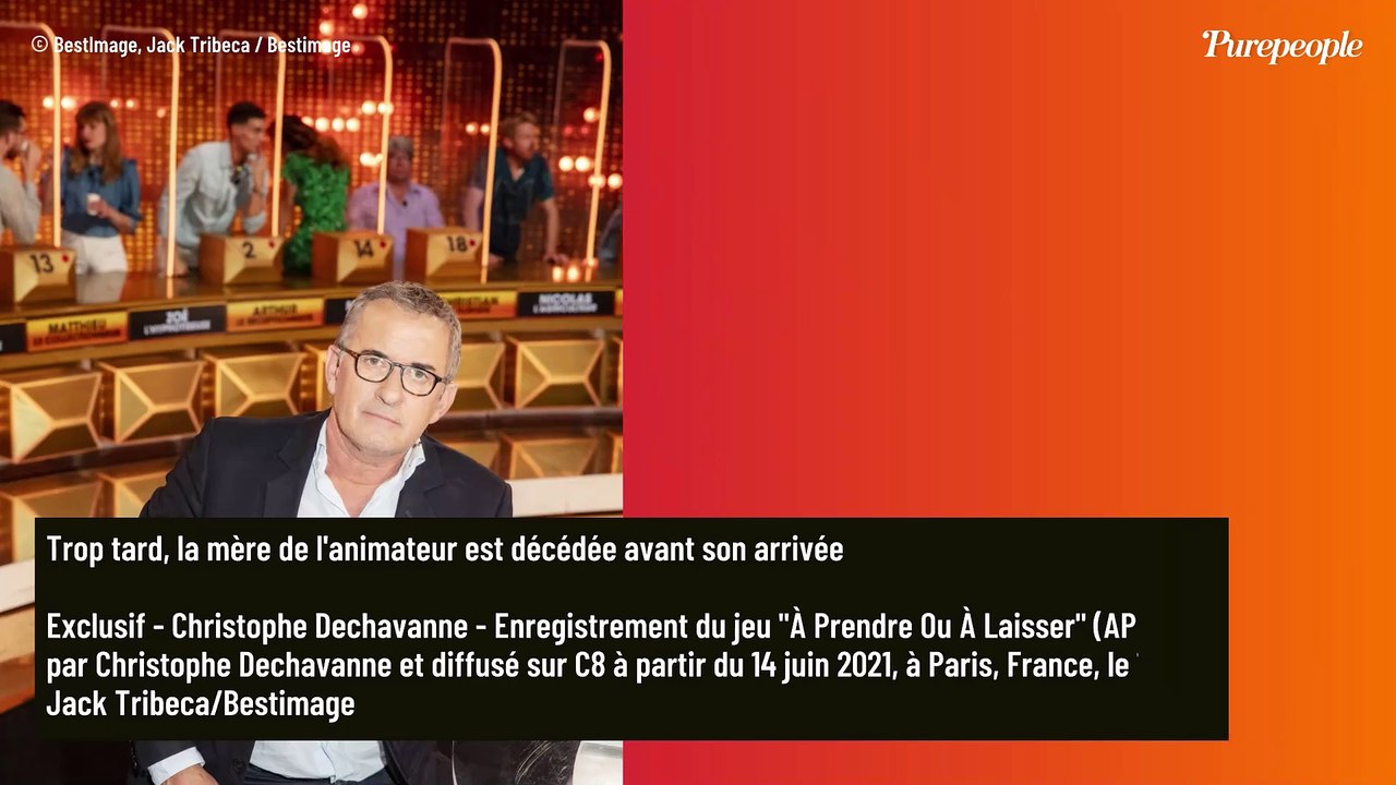 Christophe Dechavanne blotti contre le corps de sa mère décédée, il est arrivé trop tard : "Le plus beau des câlins"