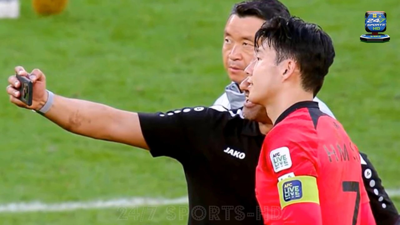 Bizarre Moment as Jordan Coach Asks For Selfie with Tottenham Star Heung-min Son after Asian Cup