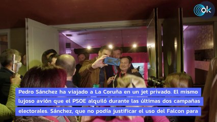 El ‘ecologista’ Sánchez alquila un avión privado para ir a La Coruña pese a que hay 7 vuelos regulares