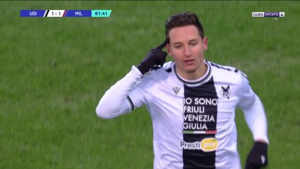Serie A : Thauvin donne l'avantage à l'Udinese contre Milan