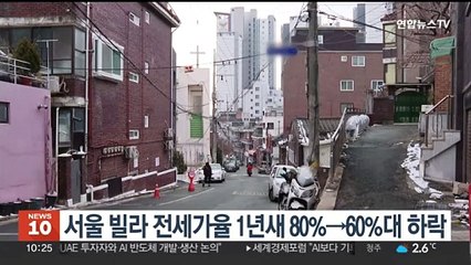 서울 빌라 전세가율 1년새 80%→60%대 하락