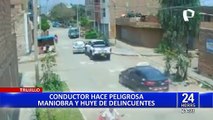 Trujillo: conductor realiza arriesgada maniobra y evita asalto