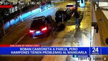 San Juan de Miraflores: asaltan a pareja y se llevan su moderna camioneta