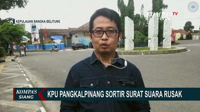 KPU Pangkalpinang Sortir Surat Suara Pemilu 2024 Rusak