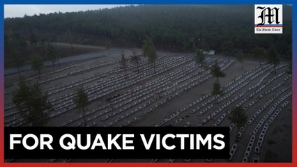 Cemetery for victims of the devastating earthquake, one year on