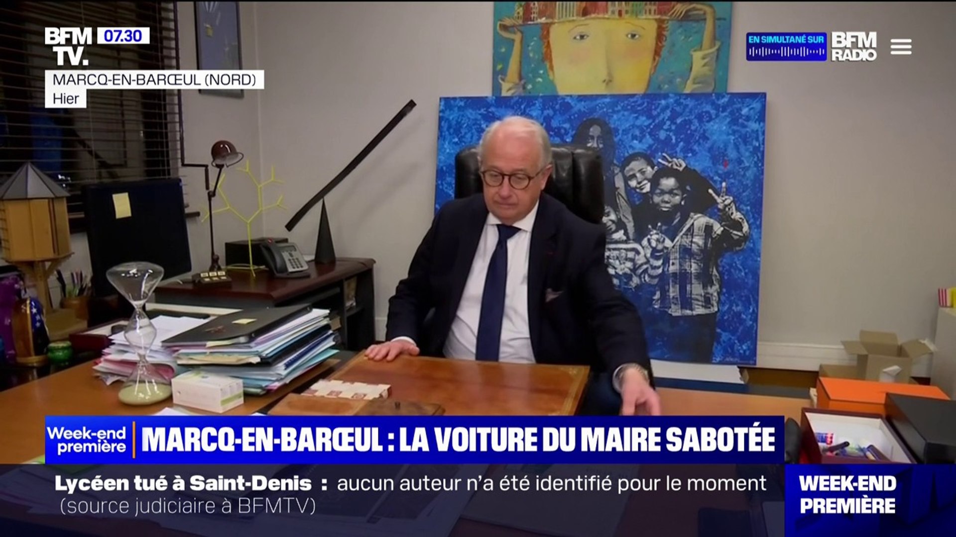 Au retour des vacances de Noël, le maire de Marcq-en-Barœul a retrouvé sa  voiture sabotée - Vidéo Dailymotion