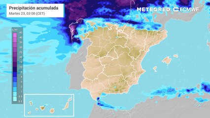 Predicción de lluvias en la península ibérica asociadas a Isha