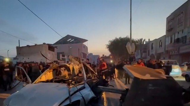 استشهاد 4 فلسطينيين بقصف إسرائيلي لسيارة مدنية في رفح