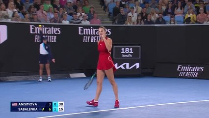 Open d'Australie - Sabalenka poursuit son sans-faute en écartant Anisimova