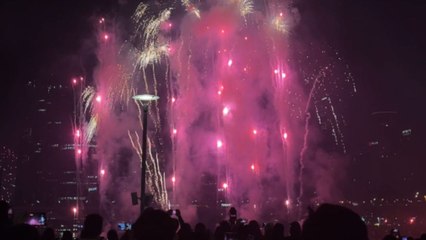 A breathtaking glimpse of the Sydney's Skyline with New Year fireworks