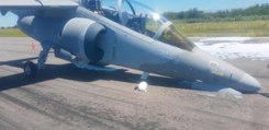 アルゼンチン空軍の航空機が緊急着陸をする様子のビデオ