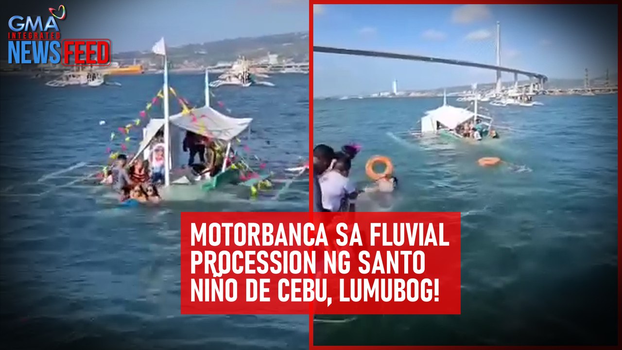 Motorbanca sa fluvial procession ng Santo Niño...