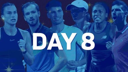 Скачать видео: Australian Open Day 8 Recap - Djokovic equals Federer record