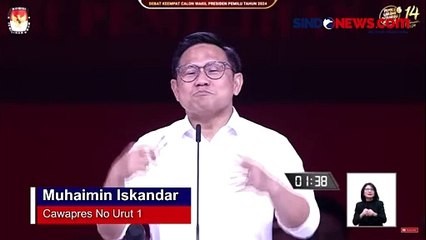 Gibran Sindir Cak Imin Jawab Pertanyaan sambil Baca Catatan