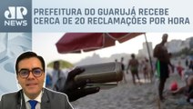 Praias do litoral paulista proíbem uso de caixas de som; Vilela comenta