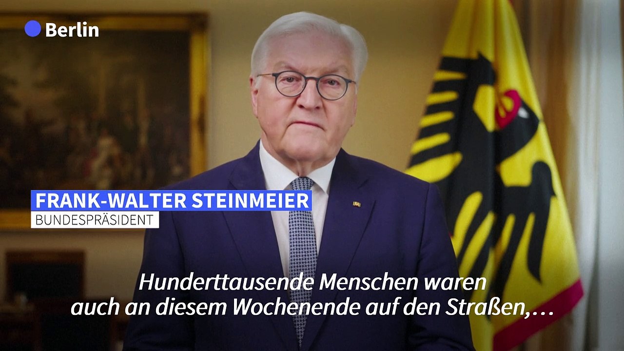 Steinmeier: Demonstrationen gegen Rechts 'machen uns allen Mut'