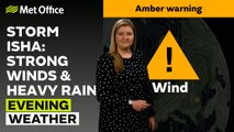 Met Office Evening Weather Forecast 21/01/24  – Very strong winds and heavy rain