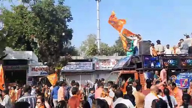 Patrika news: अयोध्या में राम मंदिर प्राण प्रतिष्ठा को लेकर निकाली शोभायात्रा