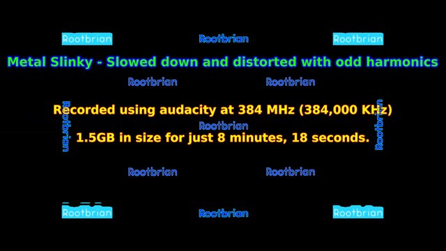 AUDIO - Metal slinky slowed down and distorted with odd harmonics