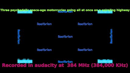AUDIO - Three space-age motorcycles going all at once on a spiraling highway
