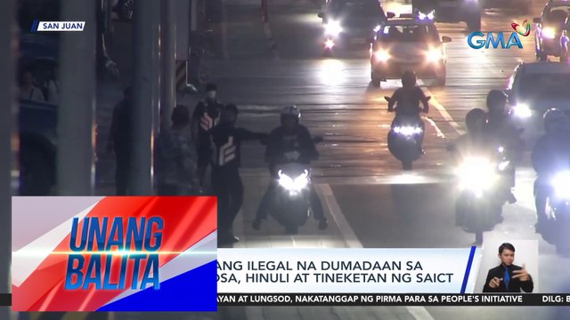 Mga motoristang ilegal na dumadaan sa bike lane sa EDSA, hinuli at tineketan ng SAICT | UB